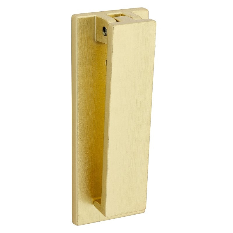 National Hardware Reed N336-705 Door Knocker, Aluminum, Brushed Gold, 1/8 in Mounting Hole