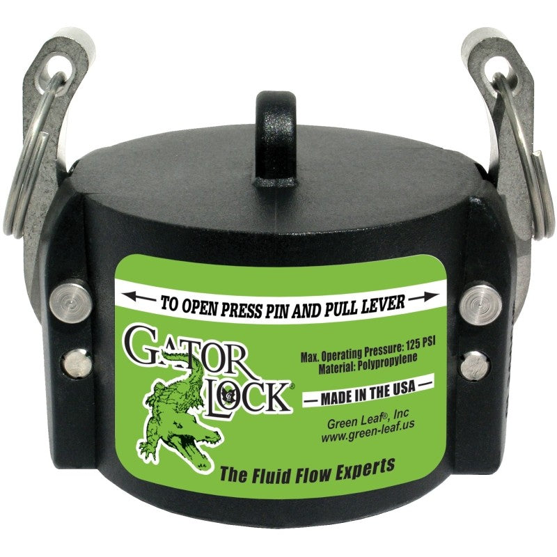 Green Leaf GLP300CAP Hose Coupling, 3 in, Female, Polypropylene, For: Male Adapters