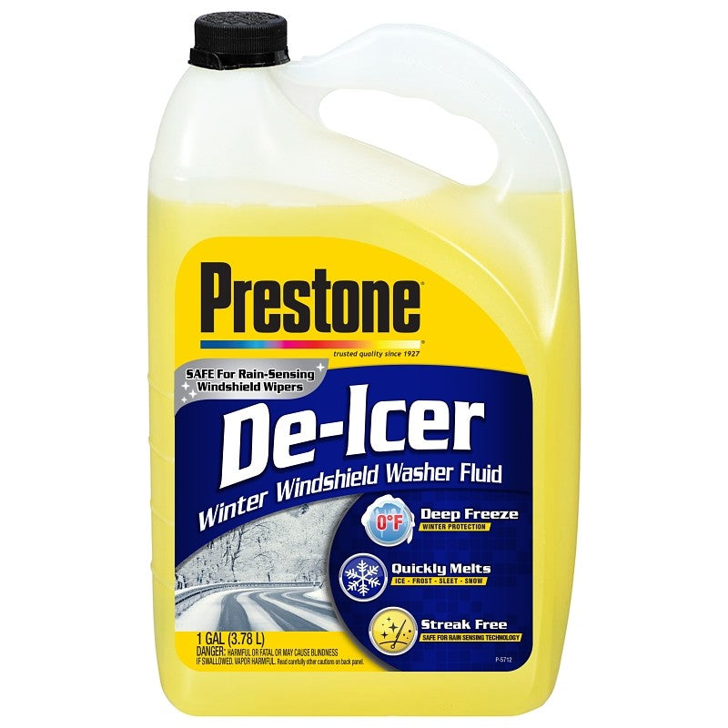 Prestone AS-250 Windshield Washer Fluid, Clear Yellow, 1 gal, Bottle (Pack of 6)