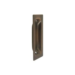 Oblong Flush Door Pull 1-3/8 By 3-1/4 Inch Antique Bronze (POS)