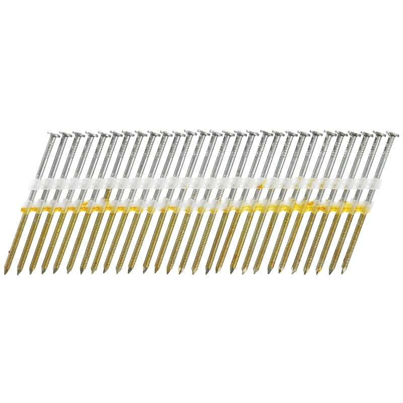 Senco HL27ASBS Collated Nail, 3 in L, Steel, Galvanized, Full Round Head, Ring Shank