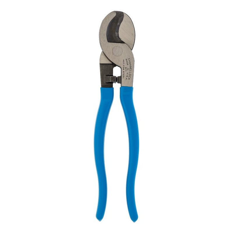Channellock 911 Cable Cutter, 9-1/2 in OAL, HCS Jaw, Blue Handle, Comfort-Grip Handle