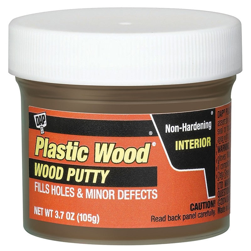 DAP Plastic Wood 21251 Wood Putty, Paste, Mild, Pleasant, Light Walnut, 3.7 oz (Pack of 6)