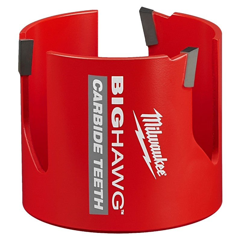 Milwaukee Big Hawg 49-56-9230 Hole Saw, 3 in Dia, 2.34 in D Cutting, 5/8-18 Arbor, 3 TPI, Carbide Cutting Edge