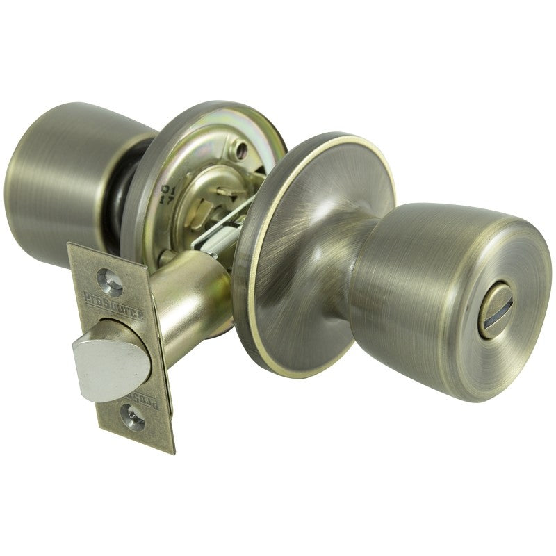 ProSource TS810V-PS Privacy Lockset, Tubular, Tulip Design, Brass