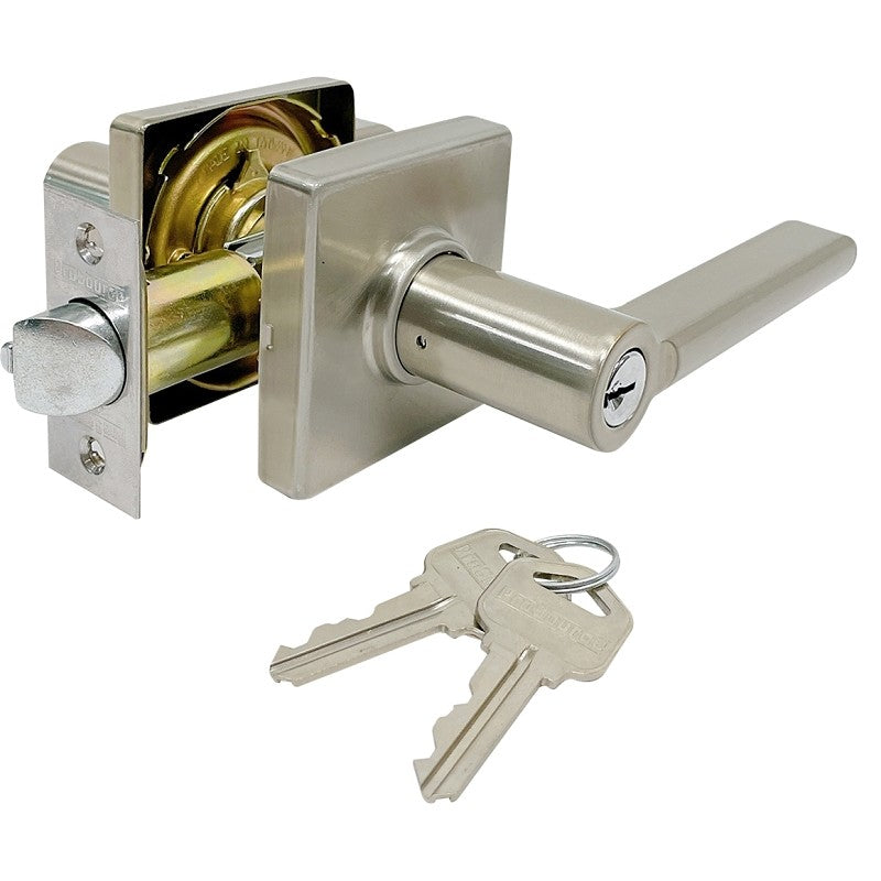 ProSource LS3X200YASR4V24 Entry Lever, Satin Nickel, Lever Handle, Metal, Commercial, Residential, 3 Grade (Pack of 3)
