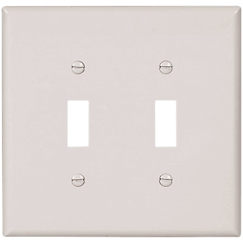 Eaton Wiring Devices 2149W-BOX Wallplate, 5-1/4 in L, 5.31 in W, 2 -Gang, Thermoset, White (Pack of 10)