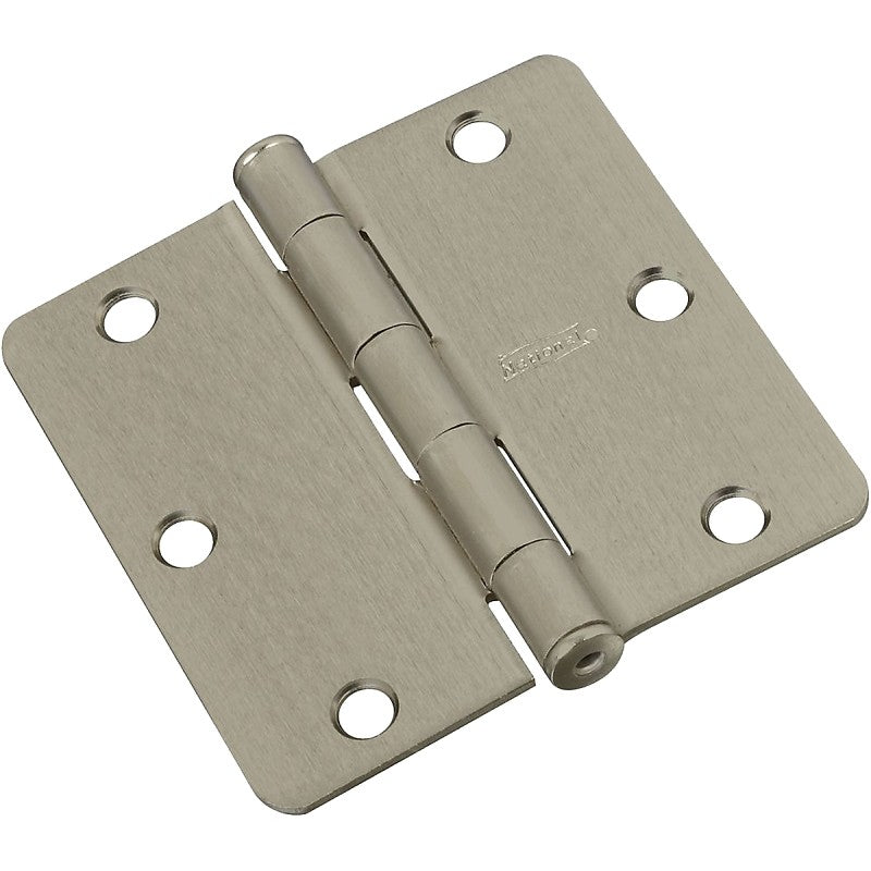 National Hardware N830-327 Door Hinge, Cold Rolled Steel, Satin Nickel, Full-Mortise Mounting