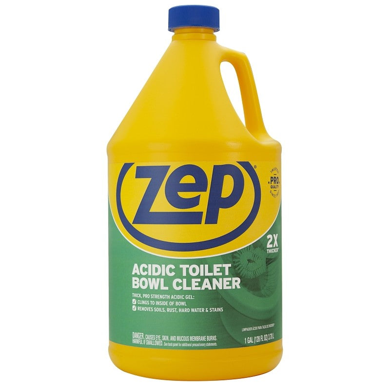 Zep ZUATB128 Toilet Bowl Cleaner, 1 gal, Liquid, Fresh Wintergreen, Mint, Blue (Pack of 4)