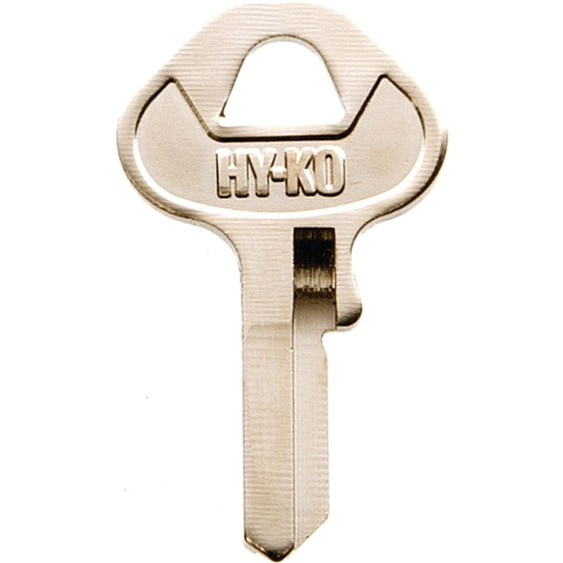 Hy-Ko 11010MH2 Key Blank, Brass, Nickel, For: Master Cabinet, House Locks and Padlocks, MH2 Key Number (Pack of 10)