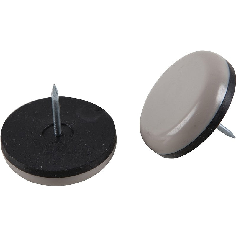 Shepherd Hardware 9249 Furniture Pad, Round, 1-1/4 in Dimensions, Polyethylene, Black/Tan, 4/PK