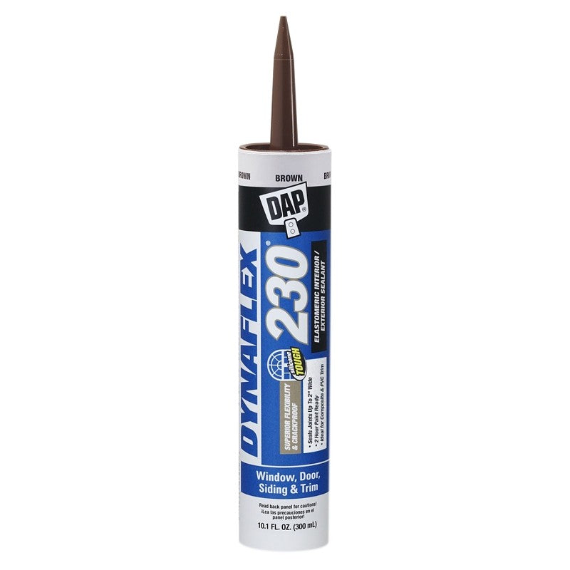 DAP 18418 Premium Sealant, Brown, 1 day Curing, 40 to 100 deg F, 10.1 oz Cartridge (Pack of 12)
