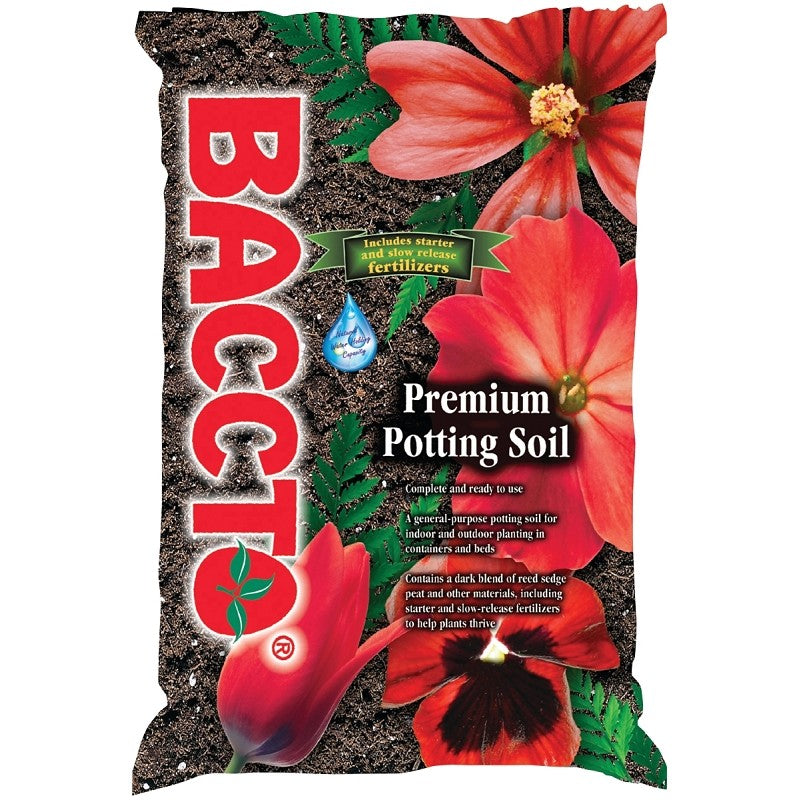 Baccto 1227P Potting Soil, Granular, Dark Brown/Light Brown, 8 qt, Bag