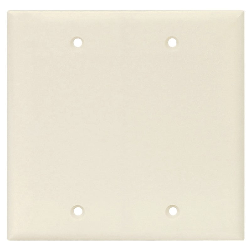 Eaton Wiring Devices PJ23LA Blank Wallplate, 4.87 in L, 4.97 in W, 0.08 in Thick, 2 -Gang, Polycarbonate