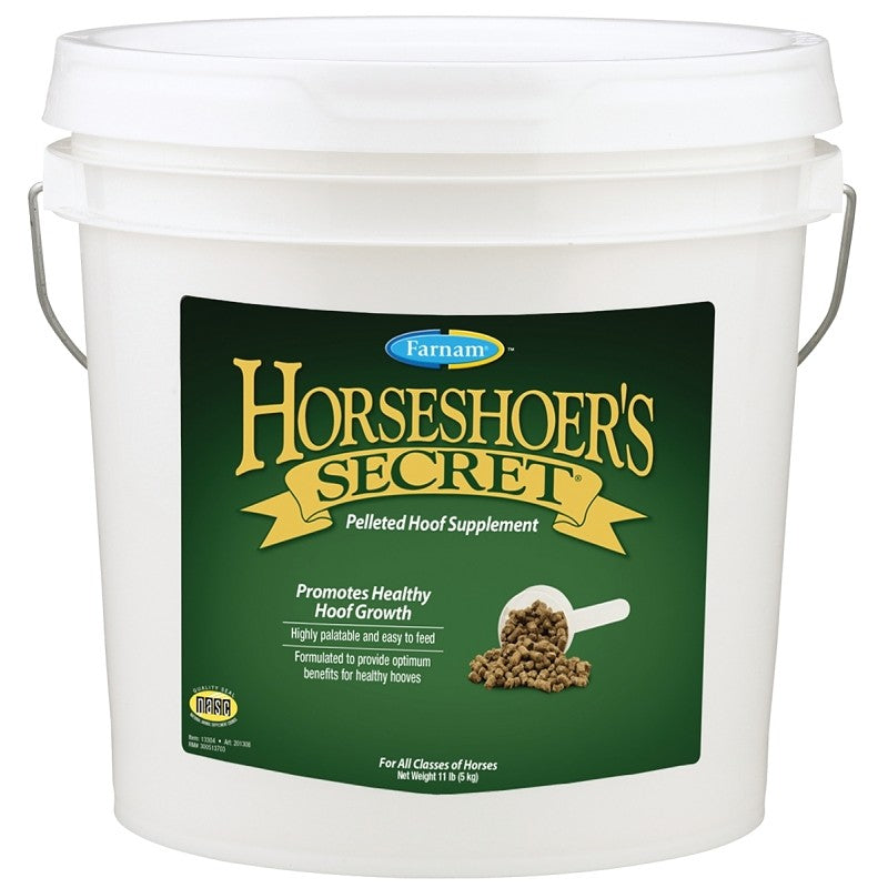 Farnam Horseshoer's Secret 13304 Hoof Supplement, Adult Lifestage, Pellet, Artificial, Natural Flavor, 11 lb