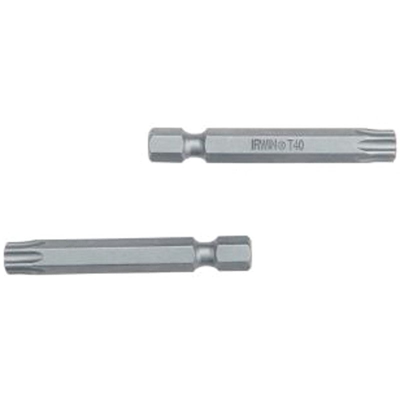 Irwin 93318 Power Bit, T10 Drive, Torx Drive, 1/4 in Shank, Hex Shank, 1-15/16 in L, High-Grade S2 Tool Steel