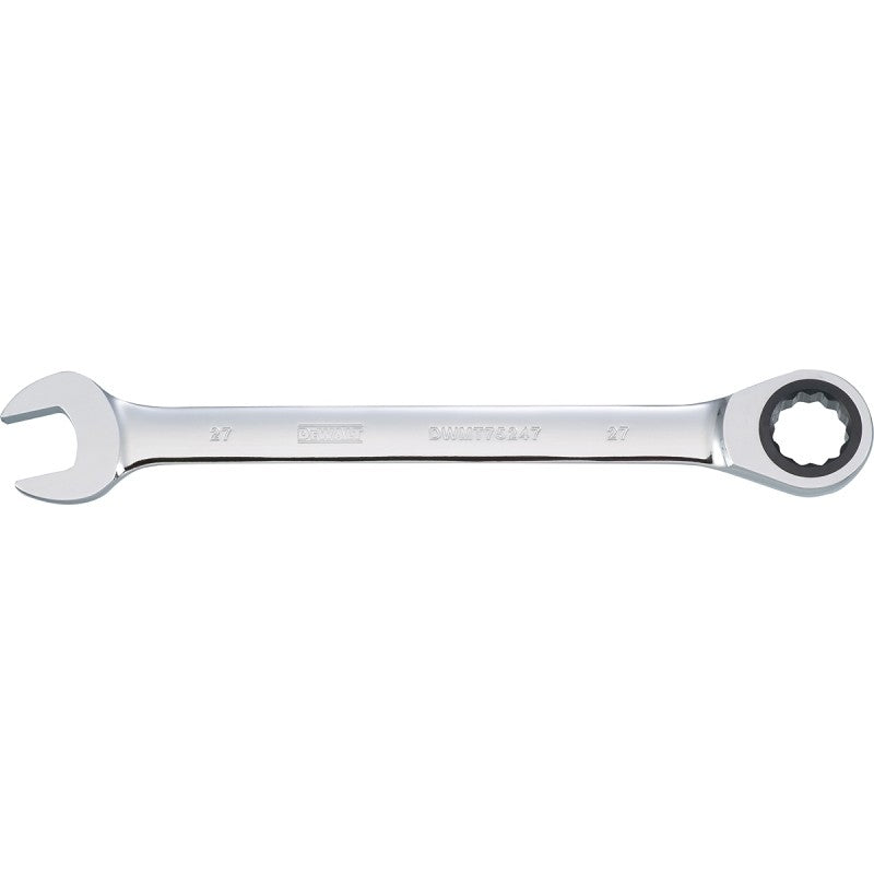 DEWALT DWMT75247OSP Combination Wrench, Metric, 27 mm Head, 14-1/8 in L, Chrome, Comfort-Grip Handle