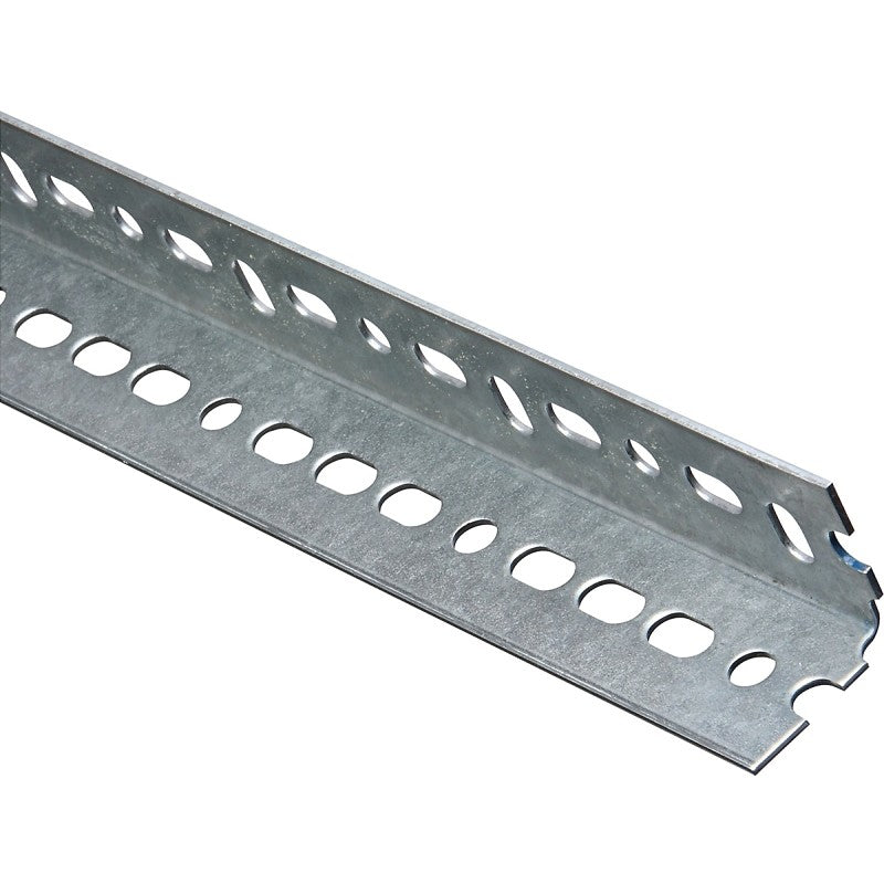 National Hardware 4020BC Series N182-758 Slotted Angle Stock, 1-1/2 in L Leg, 24 in L, 14 ga Thick, Steel, Galvanized