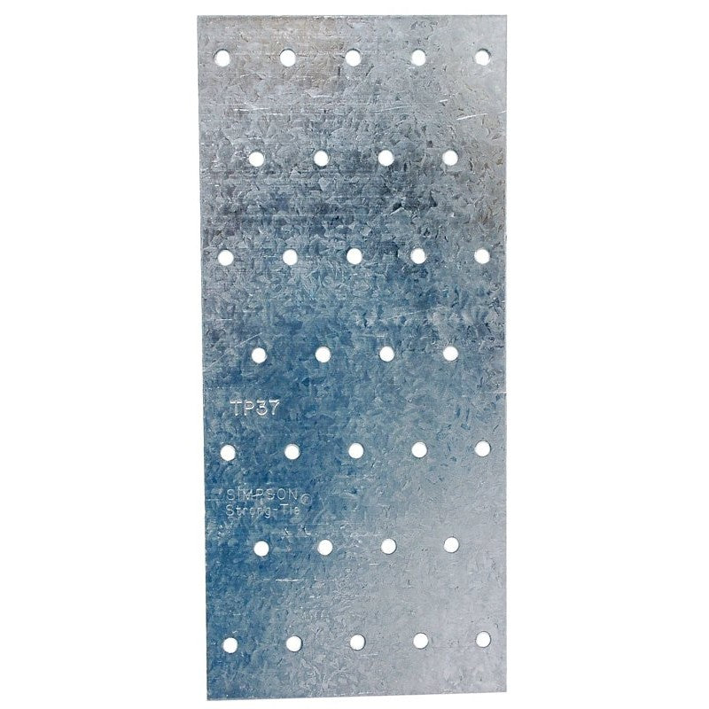 Simpson Strong-Tie TP TP37 Tie Plate, 7 in L, 3-1/8 in W, 0.035 in Thick, Steel, Galvanized (Pack of 100)