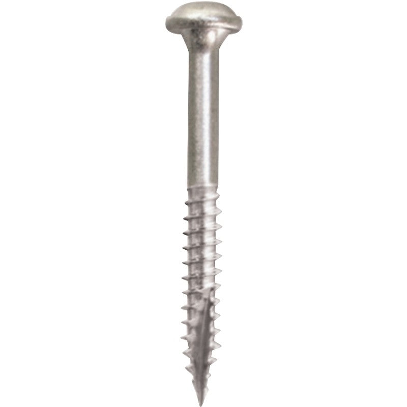 Kreg SML-F125 - 100 Pocket-Hole Screw, #7 Thread, 1-1/4 in L, Fine Thread, Maxi-Loc Head, Square Drive, Carbon Steel
