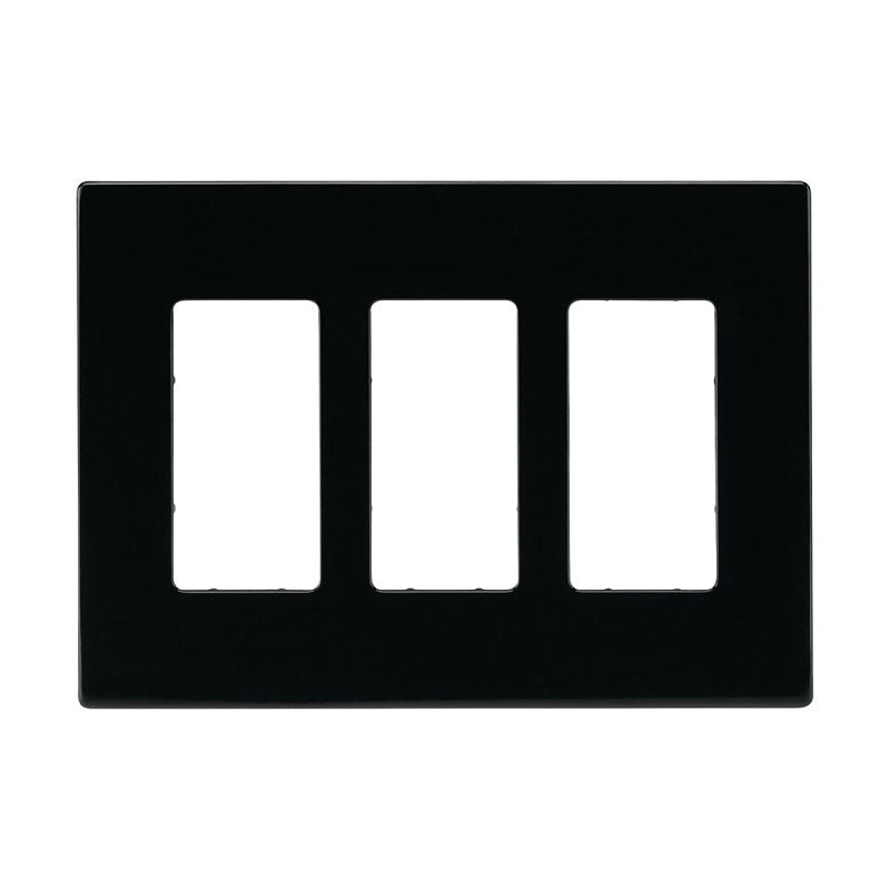 Eaton PJS263BK Wallplate, 4.87 in L, 6-3/4 in W, 3-Gang, Polycarbonate, Black (Pack of 10)