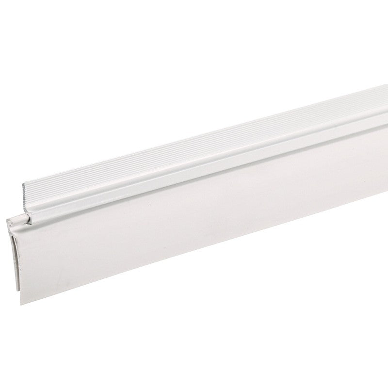 Frost King EZ36W Door Sweep, 36 in L, 2 in W, Aluminum Flange, Vinyl Insert, White Insert Color (Pack of 6)