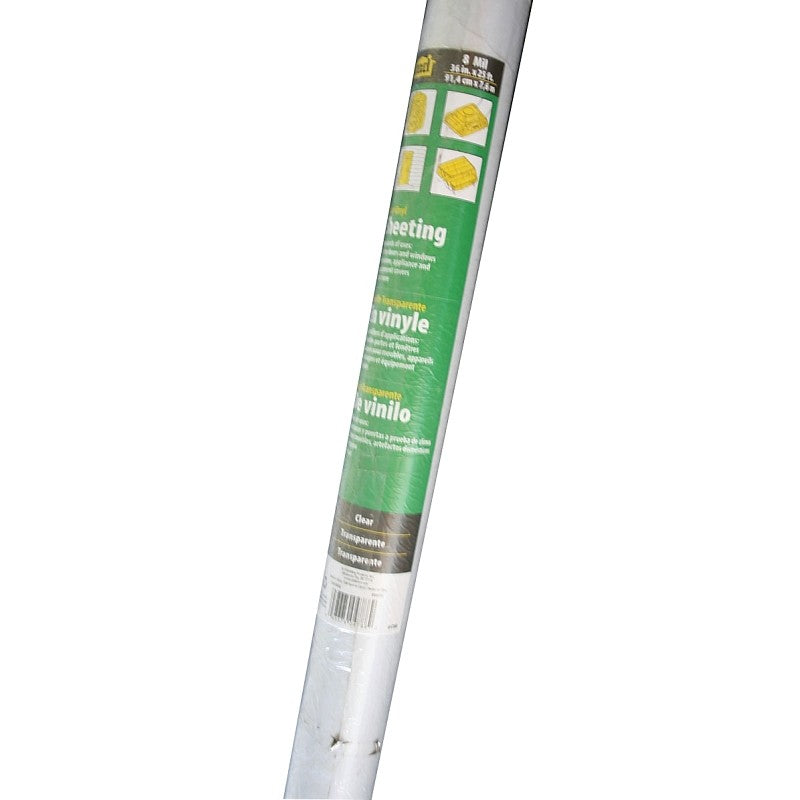 M-D 04788 Weatherstrip Sheeting, 8 mil Thick, 25 ft L, 36 in W, Clear