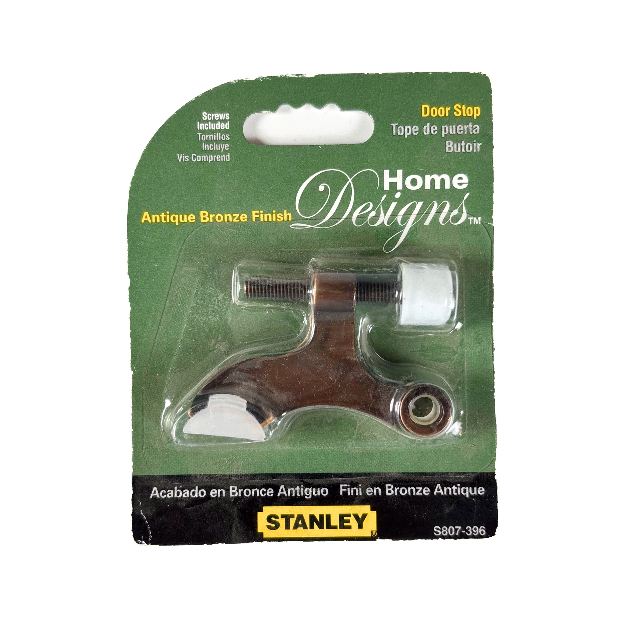 Contoured Hinge Pin Door Stop Antique Bronze