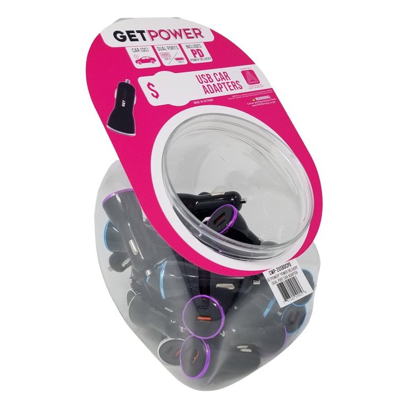 DC CAR ADAPTER USB C&USB A 18W