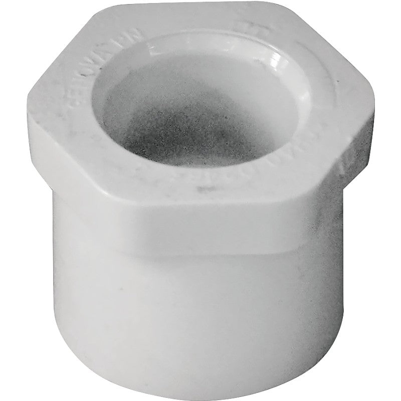 IPEX 435648 Reducing Bushing, 1 x 1/2 in, Spigot x Socket, White, SCH 40 Schedule, 150 psi Pressure