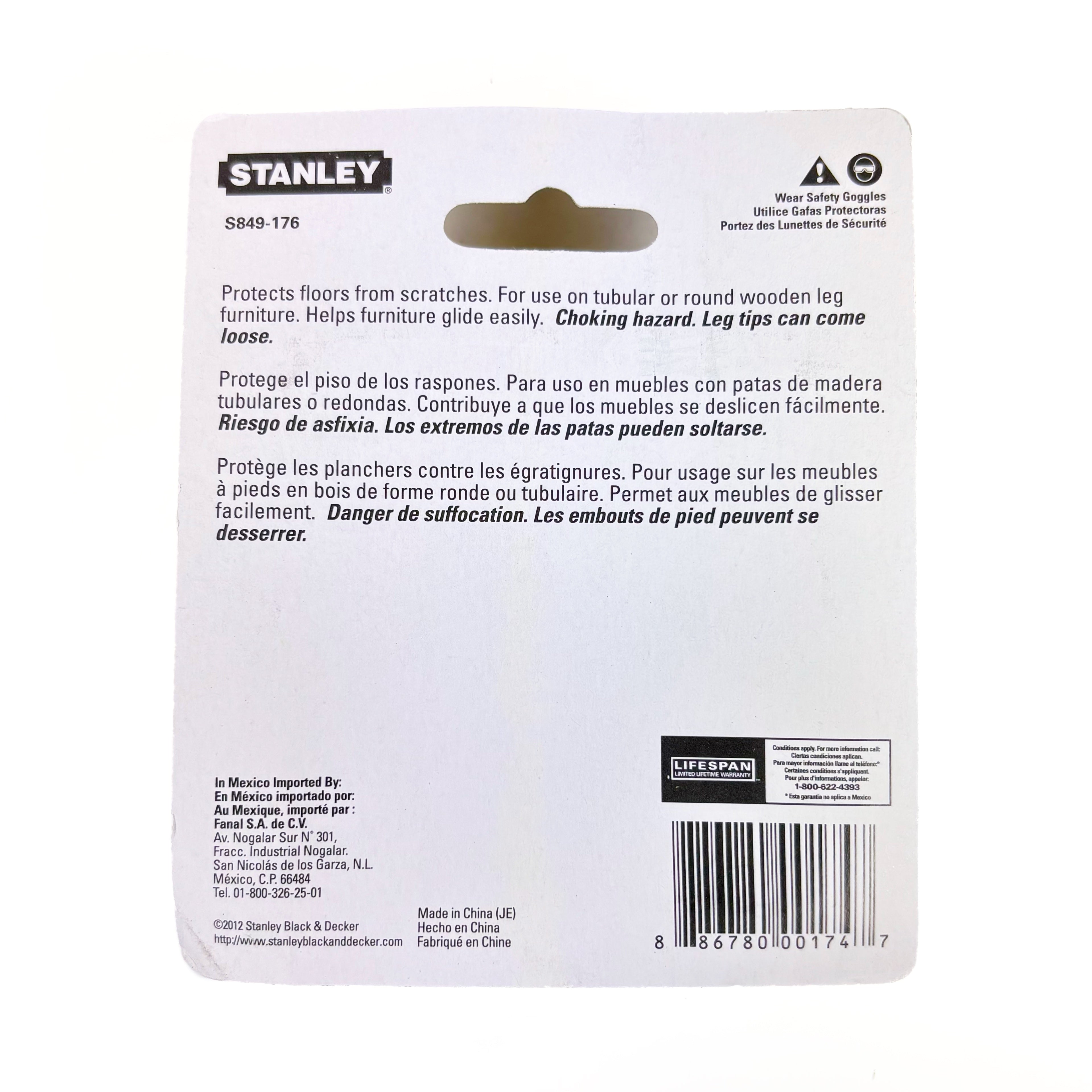 Leg Tips 1-1/8 Inch Round White Vinyl 4 Pack