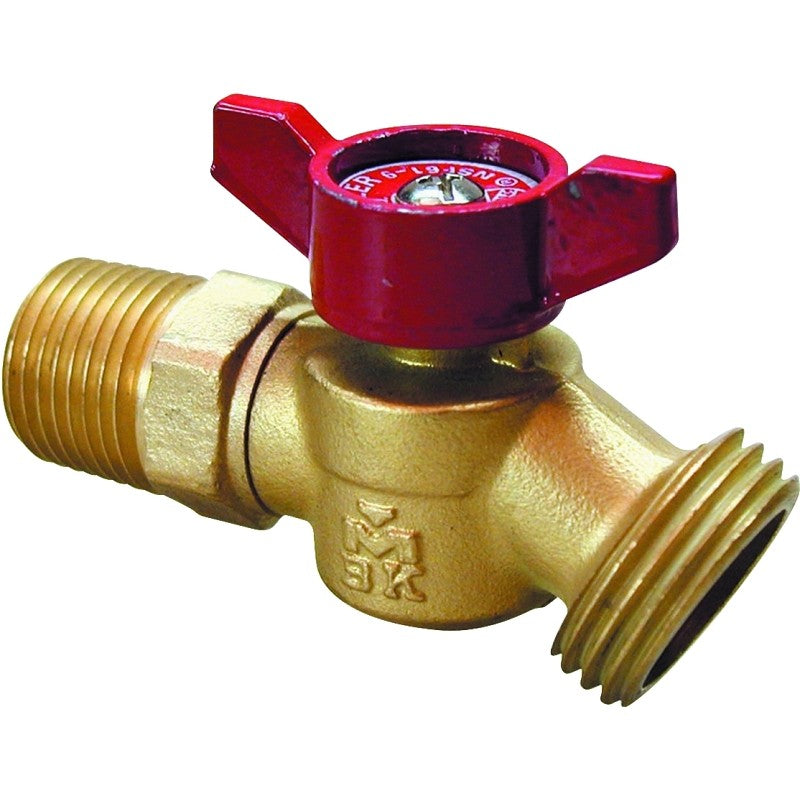 B & K 102-354HN Hose Bibb, 3/4 x 3/4 in, MPT x Male Hose, 125 psi, Brass Body, Antique