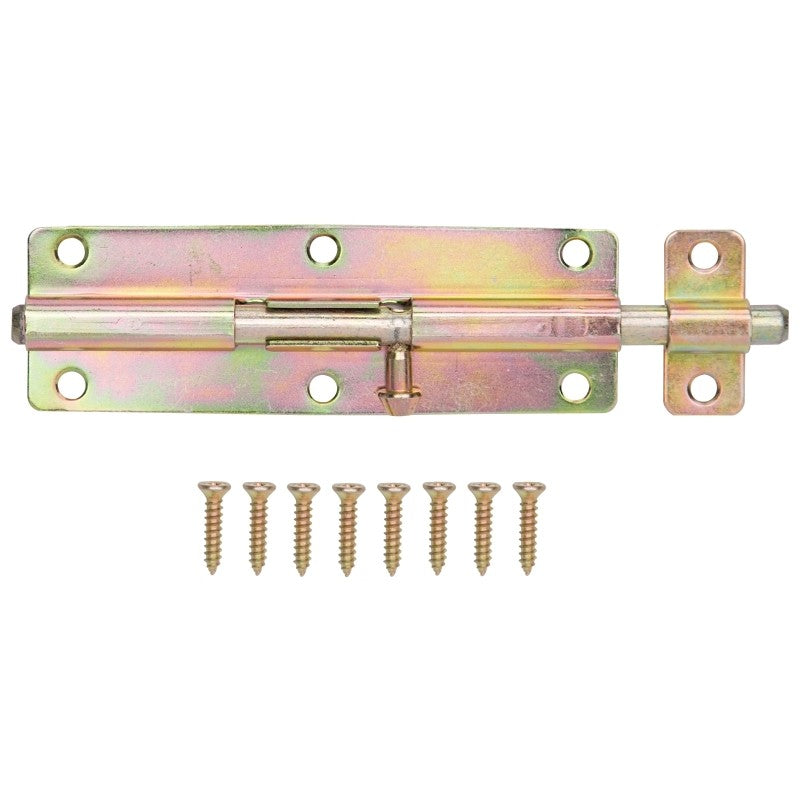 ProSource 20474CZB-PS Barrel Bolt, 0.31 Dia in Bolt Head, 6 in L Bolt, Steel, Satin Brass Tone