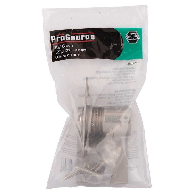 ProSource CB-04SN-PS Ball Catch, Brass, Satin Nickel, Satin Nickel
