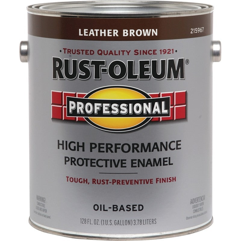 RUST-OLEUM PROFESSIONAL 215967 Protective Enamel, Gloss, Leather Brown, 1 gal Can (Pack of 2)