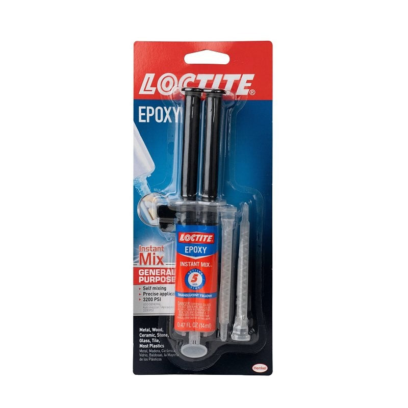 Loctite 1365868 Epoxy Syringe, Clear, Liquid, 0.47 oz Syringe