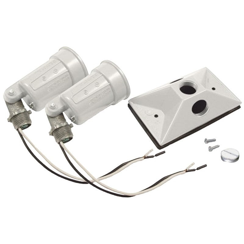 Hubbell 5621-6 Lamp Holder, Combination, Weatherproof, 3.336 in L x 10 in W x 4.594 in H Dimensions, 120 V