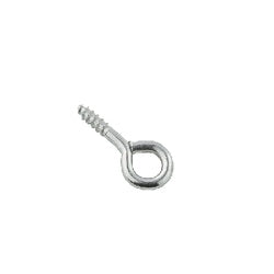 Medium Eye Screw Eyes 1-25/32 Inch #106 Zinc Plated Steel 10 Pack