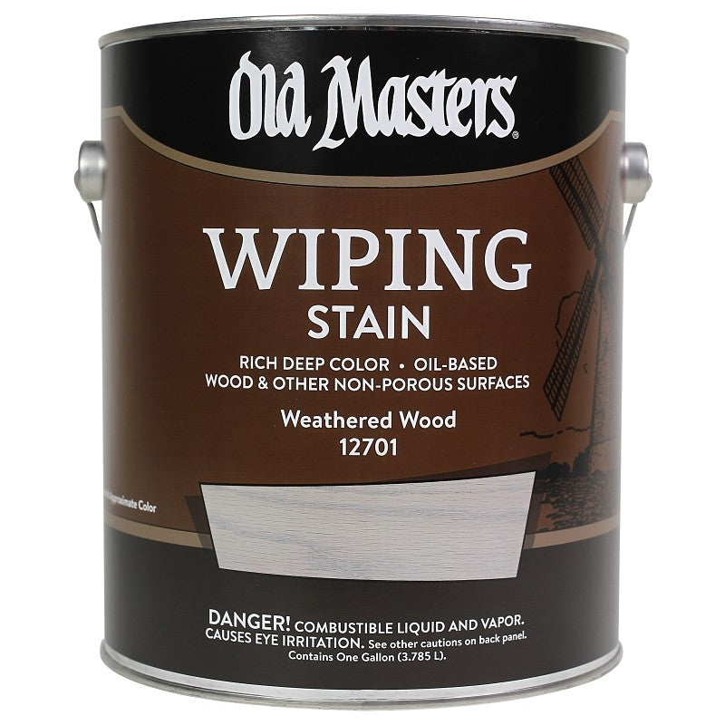 Old Masters 12701 Wiping Stain, Weathered Wood, Liquid, 1 gal, Can (Pack of 2)