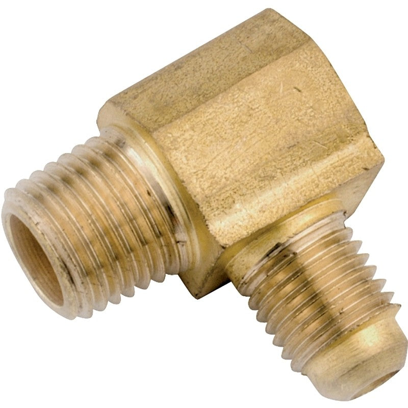 Anderson Metals 754049-0808 Tube Elbow, 1/2 in, Flare x Male, 90 deg Angle, Brass, 750 psi Pressure