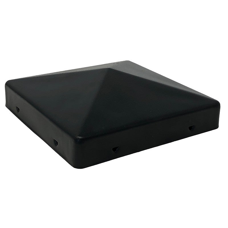 CAP POST PYRAMID BLK 3.5X3.5IN