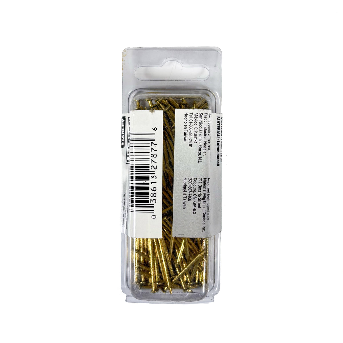 Escutcheon Pins Solid Brass 16 Gauge By 1 Inch