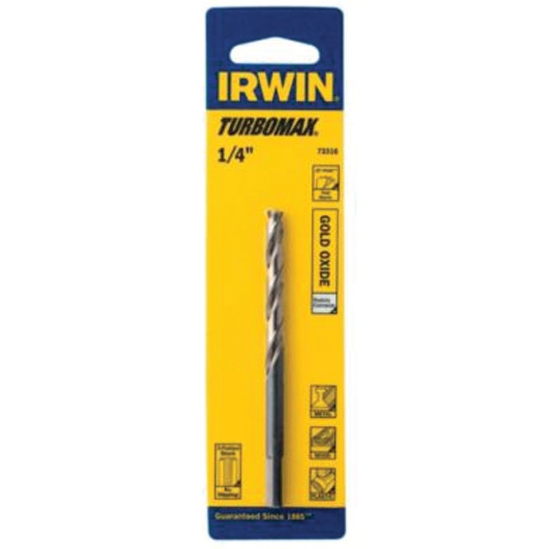 Irwin 73311 Jobber Drill Bit, 11/64 in Dia, 3-1/4 in OAL, Spiral Flute, 11/64 in Dia Shank, 3-Flat Shank
