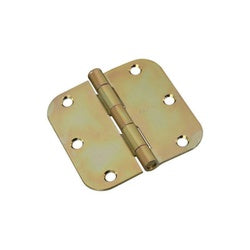Door Hinge 3-1/2 Inch 5/8 Radius Brass Tone