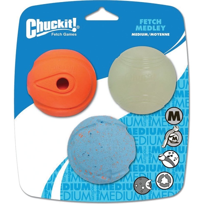Chuckit! 0520520 Dog Toy, M, Natural Rubber, Multi-Color