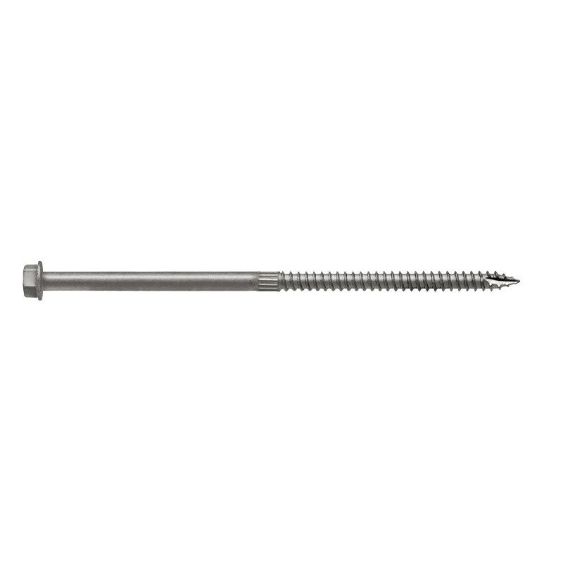 Simpson Strong-Tie Strong-Drive SDS SDS25600-R10 Connector Screw, 6 in L, Serrated Thread, Hex Head, Hex Drive