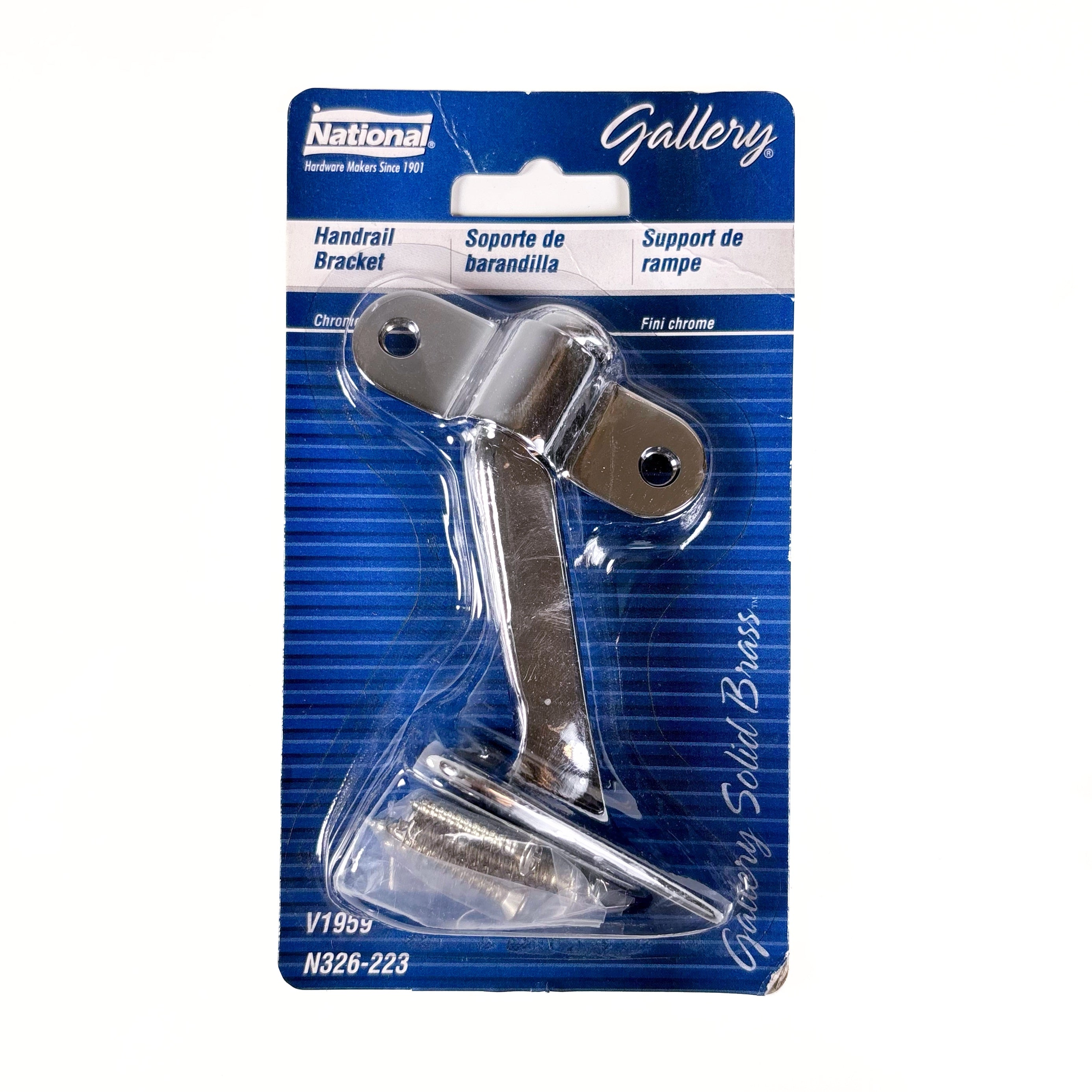 Heavy Duty Solid Brass Handrail Bracket Polished Chrome