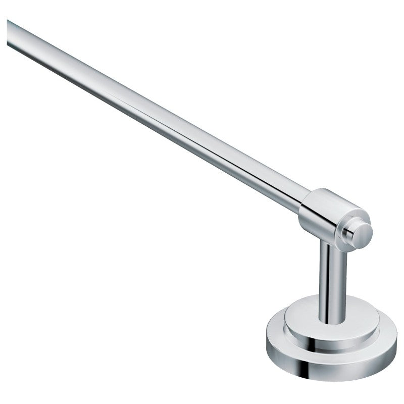 Moen DN0724CH Towel Bar, 3.11 in Projection, 26.44 in OAL, 3.11 in OAW, 24 in L Rod, Aluminum, Chrome, Surface