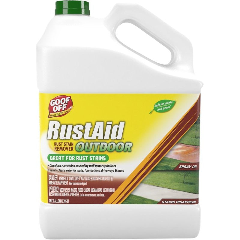 Goof Off GSX00101 Rust Stain Remover, 1 gal, Liquid, Acidic, Clear