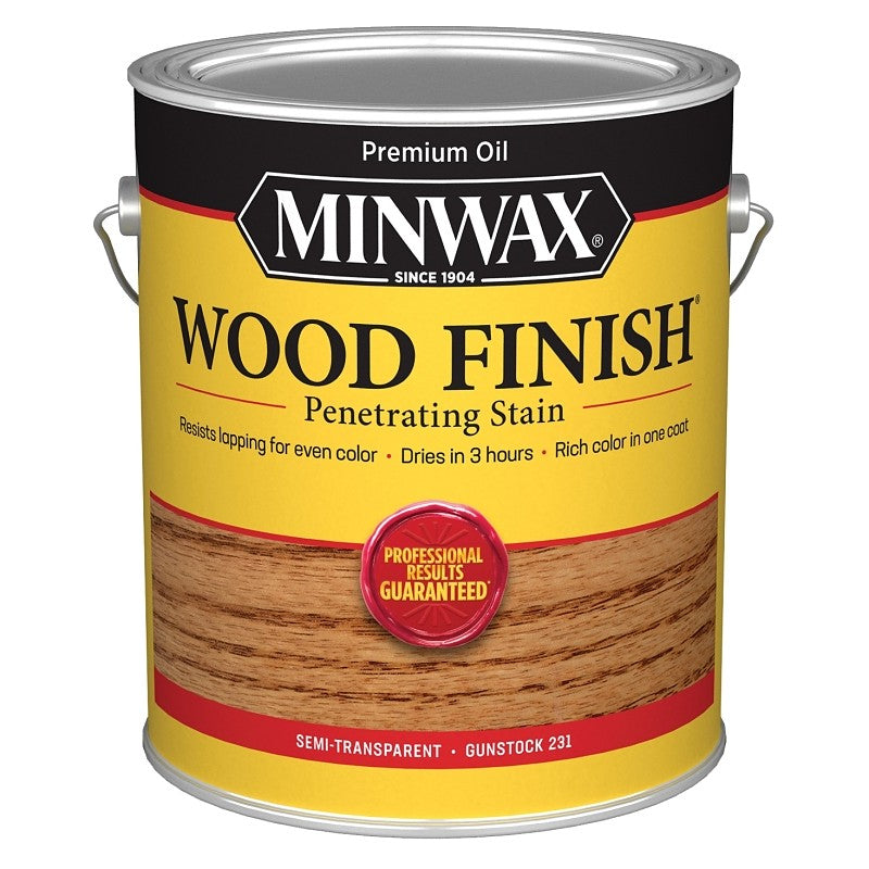 Minwax Wood Finish 710880000 Wood Stain, Gunstock, Liquid, 1 gal, Can (Pack of 2)